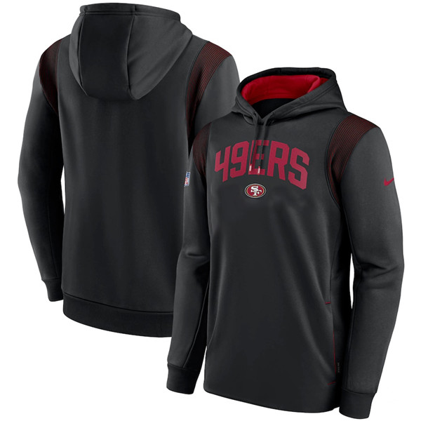 Mens San Francisco 49ers Black Sideline Stack Performance Pullover Hoodie,We sell and wholesale Mens San Francisco 49ers Black Sideline Stack Performance Pullover Hoodie on line form chian!